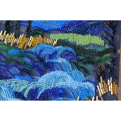 Main Bead Embroidery Kit There behind the waterfall 19.5x35 cm AAB-908