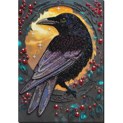 Main Bead Embroidery Kit Black raven (Deco scenes) 25x35 cm AAB-904