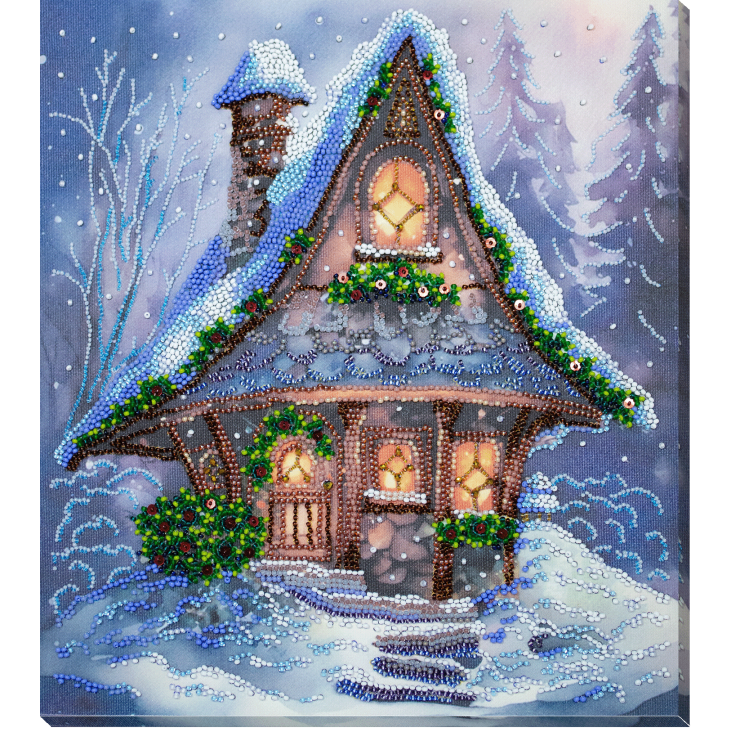 Main Bead Embroidery Kit When winter blows cold (Winter tale) 25x28 cm AAB-892