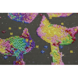 Main Bead Embroidery Kit Kittens' purrings 25x42 cm AAB-744