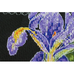 Cross stitch kit Japanese irises 16x43 cm AAH-151