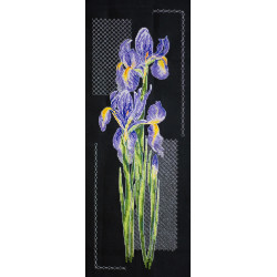 Cross stitch kit Japanese irises 16x43 cm AAH-151