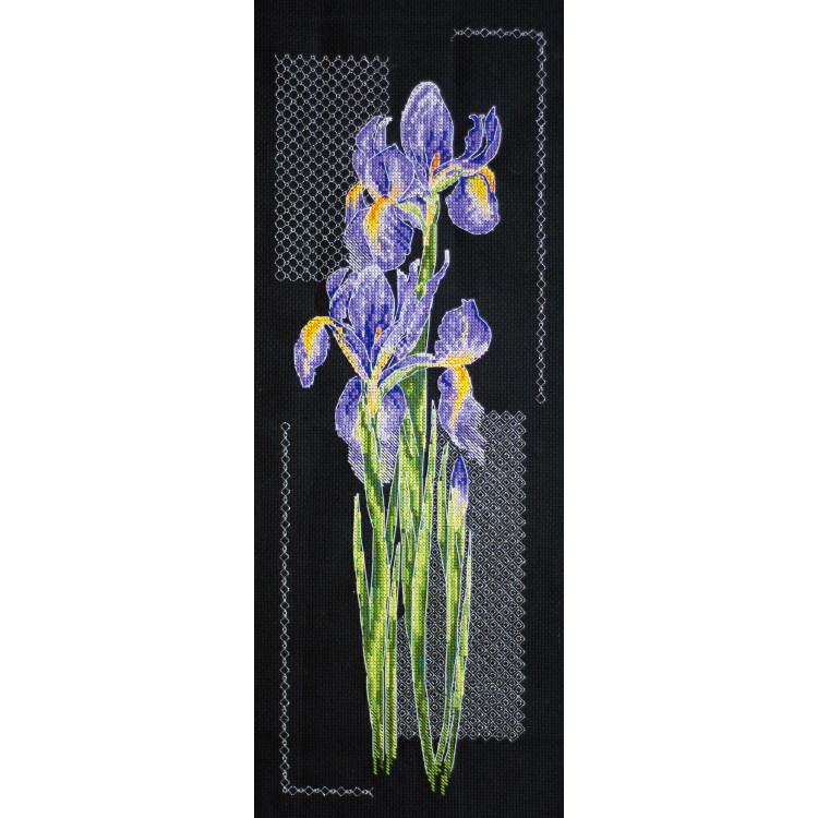 Cross stitch kit Japanese irises 16x43 cm AAH-151