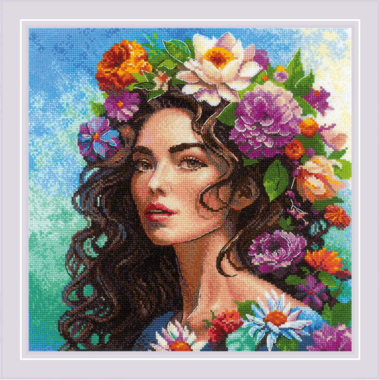 Cross stitch kit Floral Muse 30x30 SR2254