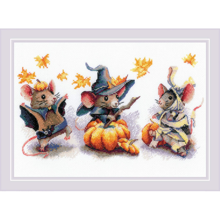 Cross stitch kit Spooky Mouse Trio 30x21 SR2241