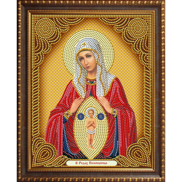 Diamond Painting Kit Icon Mother of God Succor in Travail 22x28 cm AZ-5054