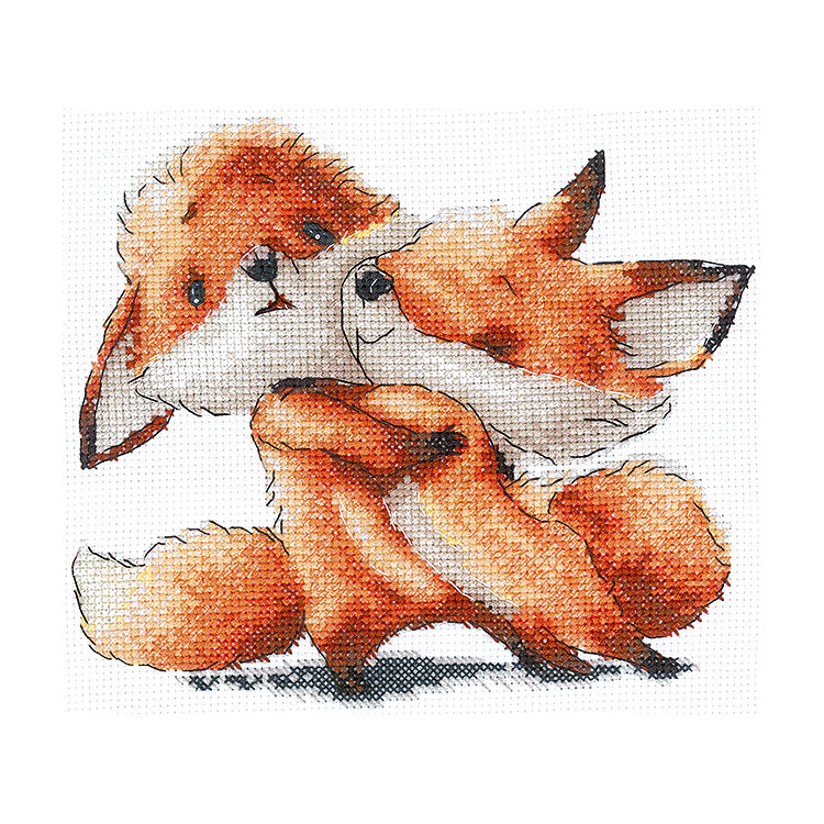 Cross stitch kit "Red foxes" SANR-54