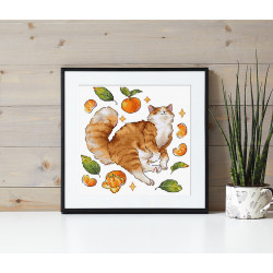 Cross stitch kit Ginger 15x15cm SLETIL8804