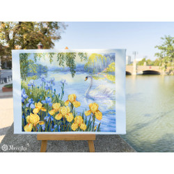 Cross stitch kit "Enchanted Pond" 28x34 SK263