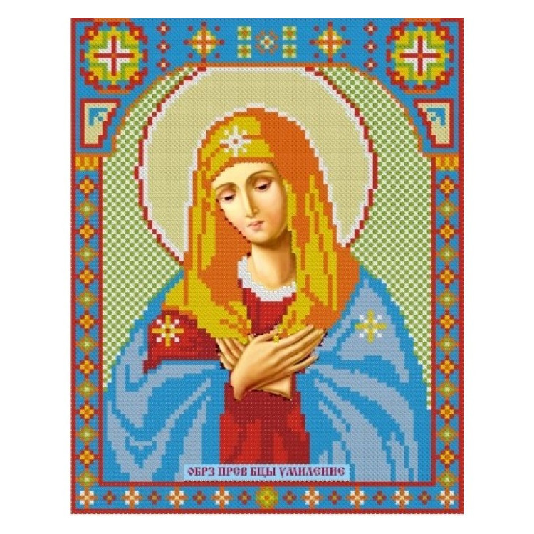 Deimantinės tapybos rinkinio švelnumo Dievo Motinos ikona 22*28 cm AZ-2006