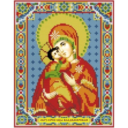Набор для алмазной живописи Владимирская икона Божией Матери 22*28 см AZ-2007