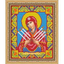 SALE Diamond Painting Kit Seven Arrows Icon of the Mother of God 22*28 cm AZ-2009