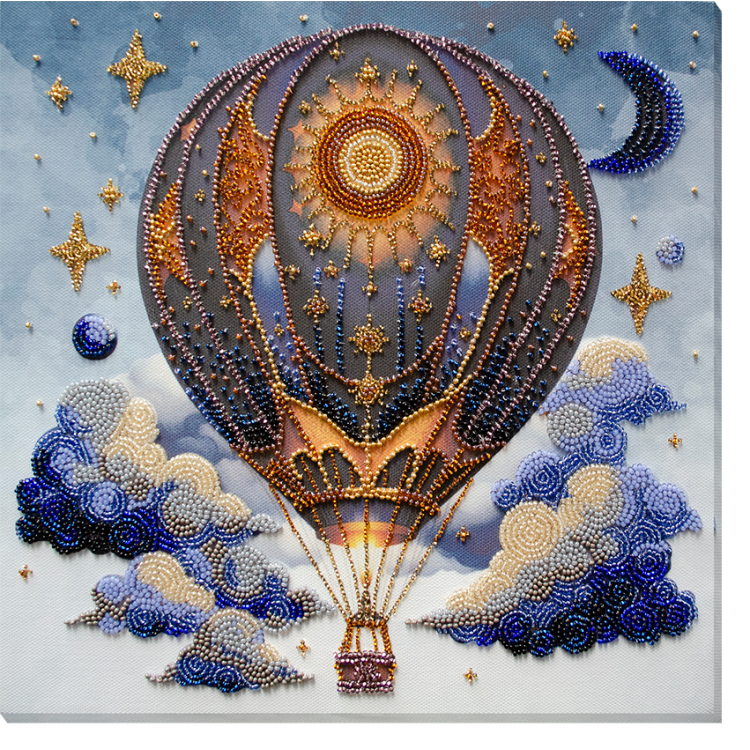 Main Bead Embroidery Kit - Air adventures (Deco Scenes) 28x28 cm AAB-923