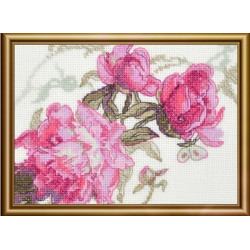 Cross stitch kit - Aine collection "Peonies. Whisper" 18x15 cm SRA1010