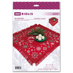 Cross stitch kit "Winter Patterns Table Topper" 45x45 cm SR2252