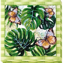 Mid-sized bead embroidery kit - Monsters (Flowers) 20x20 cm AAMB-028