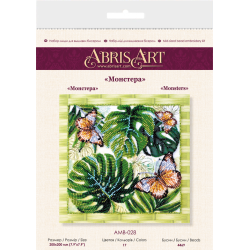 Mid-sized bead embroidery kit - Monsters (Flowers) 20x20 cm AAMB-028