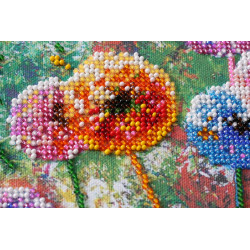 Mid-sized bead embroidery kit - Multi-colored balls (Flowers) AAMB-017