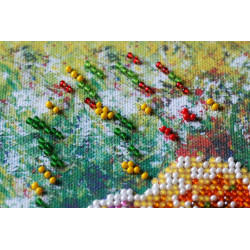 Mid-sized bead embroidery kit - Multi-colored balls (Flowers) AAMB-017