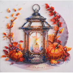 Mid-sized bead embroidery kit - Autumn light (Deco Scenes) 20x20 cm AAMB-109