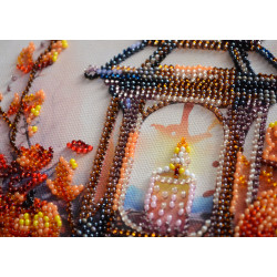 Mid-sized bead embroidery kit - Autumn light (Deco Scenes) 20x20 cm AAMB-109