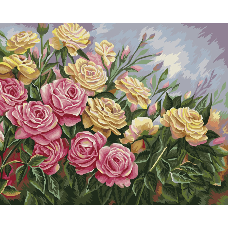 Paint by numbers kit Roses 40x50 cm B062