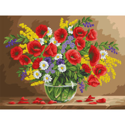 Paint by numbers kit Fragrant Poppies 40x50 cm B105