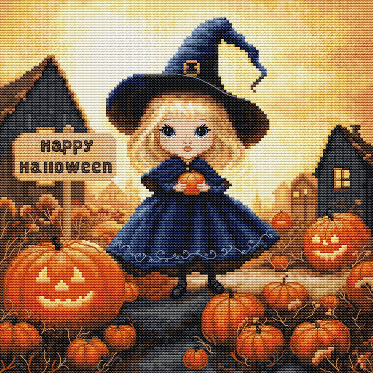 Cross Stitch Kit Happy Halloween 22x22cm SBU5069