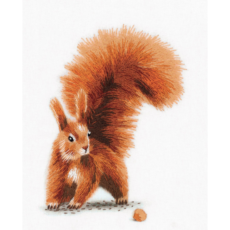 Cross stitch kit PANNA "Squirrel with a nut" PJK-2176