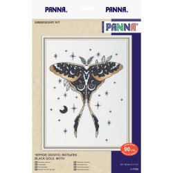 Cross stitch kit PANNA "Black Gold. Moth" PJ-7495