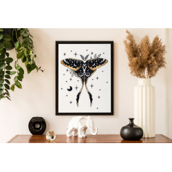 Cross stitch kit PANNA "Black Gold. Moth" PJ-7495