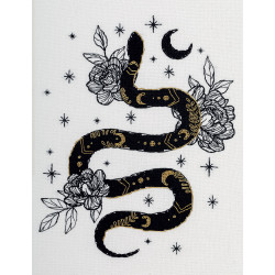 Cross stitch kit PANNA "Black Gold. Snake" PJ-7477