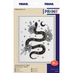 Cross stitch kit PANNA "Black Gold. Snake" PJ-7477