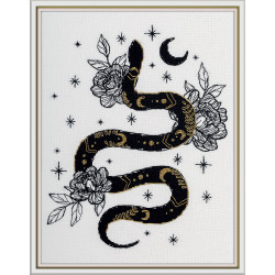 Cross stitch kit PANNA "Black Gold. Snake" PJ-7477