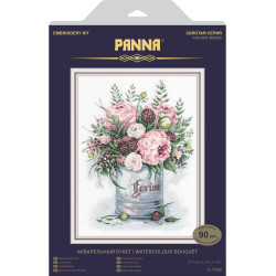 Cross stitch kit PANNA "Watercolor bouquet" PC-7050