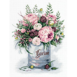 Cross stitch kit PANNA "Watercolor bouquet" PC-7050