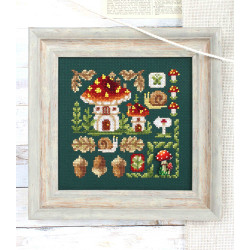 Cross stitch kit "Mini Sampler. Fly Agaric House" SNV-944