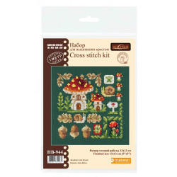 Cross stitch kit "Mini Sampler. Fly Agaric House" SNV-944