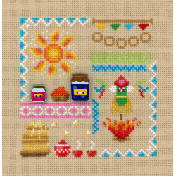 Cross stitch kit "Mini Sampler. Pancake Week" SNV-943