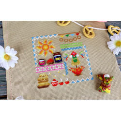 Cross stitch kit "Mini Sampler. Pancake Week" SNV-943