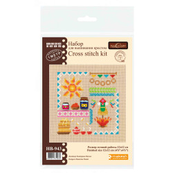 Cross stitch kit "Mini Sampler. Pancake Week" SNV-943