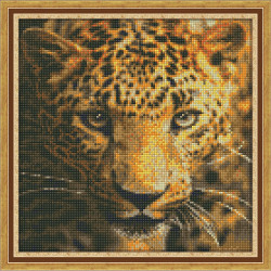 Набор для алмазной живописи Портрет леопарда 30х30 см AZ-1400