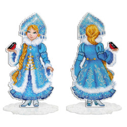 Cross stitch kit "Snow Maiden, with stand" SR-944