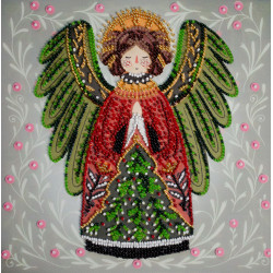 Mid-sized bead embroidery kit - Guardian of the Christmas Miracle (Deco Scenes) 20x20 cm AAMB-114