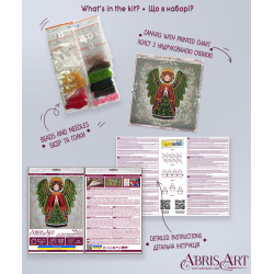 Mid-sized bead embroidery kit - Guardian of the Christmas Miracle (Deco Scenes) 20x20 cm AAMB-114