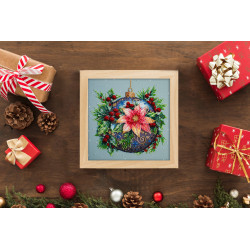 Mid-sized bead embroidery kit - Christmas glow (Deco Scenes) 20x20 cm AAMB-113