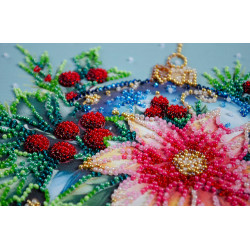 Mid-sized bead embroidery kit - Christmas glow (Deco Scenes) 20x20 cm AAMB-113