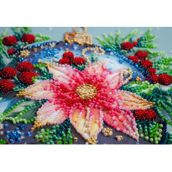 Mid-sized bead embroidery kit - Christmas glow (Deco Scenes) 20x20 cm AAMB-113