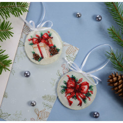 Decoration kit New Year's gift (Winter tale) 13.2x6.6 cm AABT-034