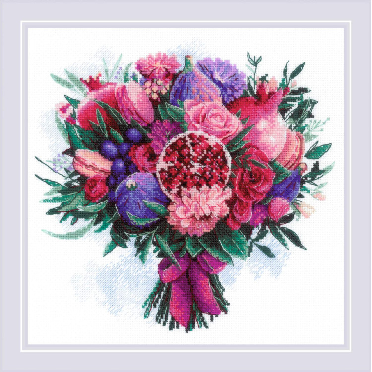 Cross stitch kit "Fruitful Bouquet" 25x25 cm SR2230